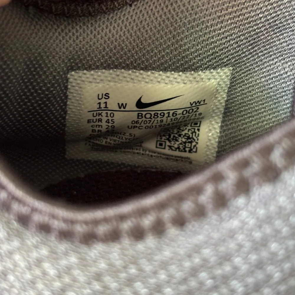 Nike Varsity Compete TR2 Gray Men's‎ Size 11 Wide